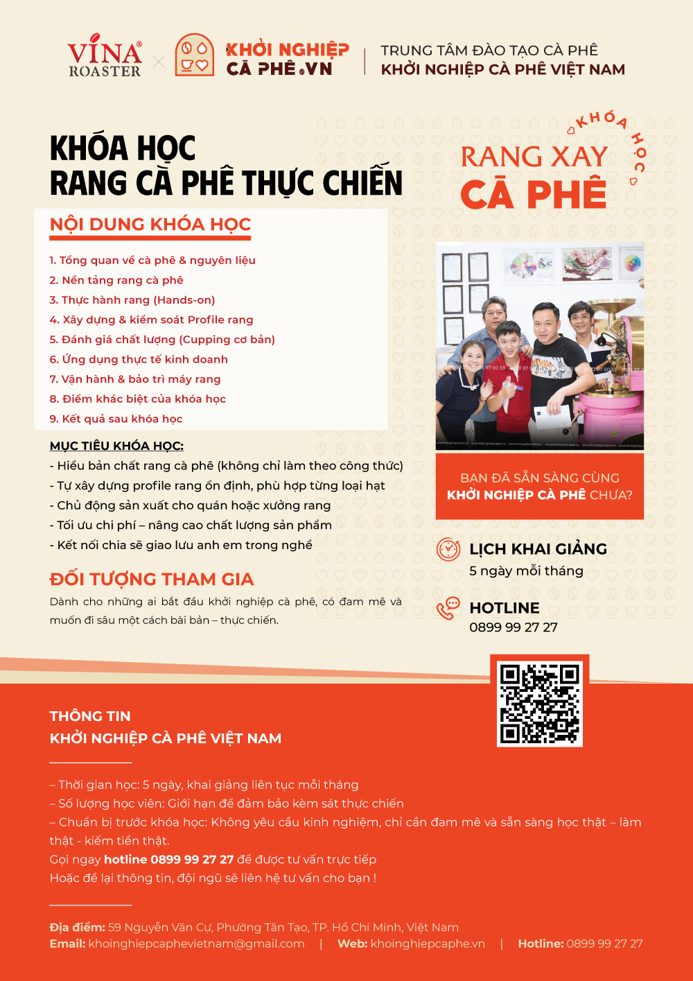 Khóa học rang cà phê thực chiến